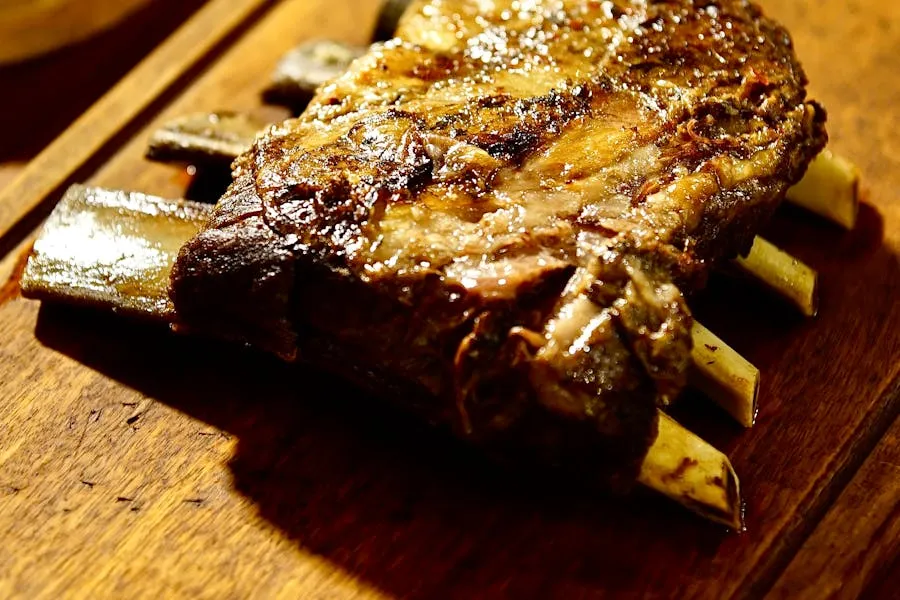 Beef dino ribs at Harper's BBQ in the Houston Heights